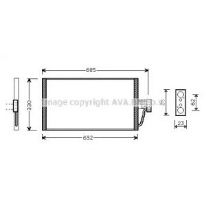 Радіатор кондиціонера AS07329829 на BMW 5 (E39) 1995-2003