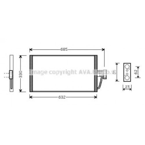 Радіатор кондиціонера AS07329829 на BMW 5 (E39) 1995-2003