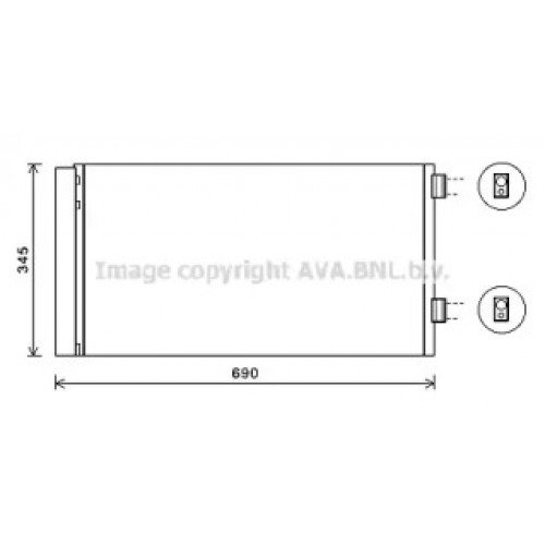 Радіатор кондиціонера AS00055008 на MINI COOPER COUNTRYMAN (R60) 2010-2016