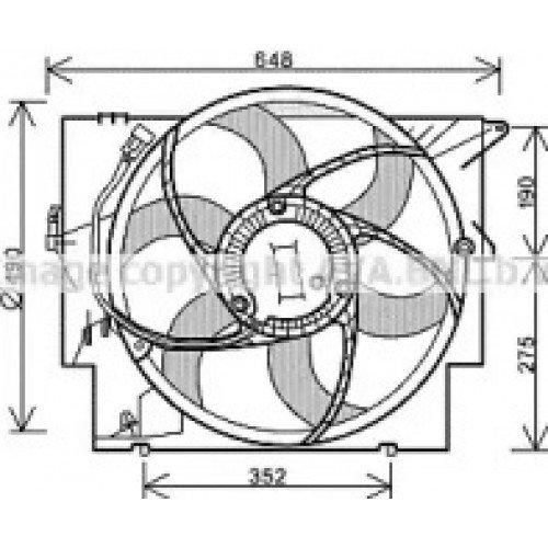 Вентилятор охлаждения двигателя AS00055142 на BMW X1 (E84) 2009-2012