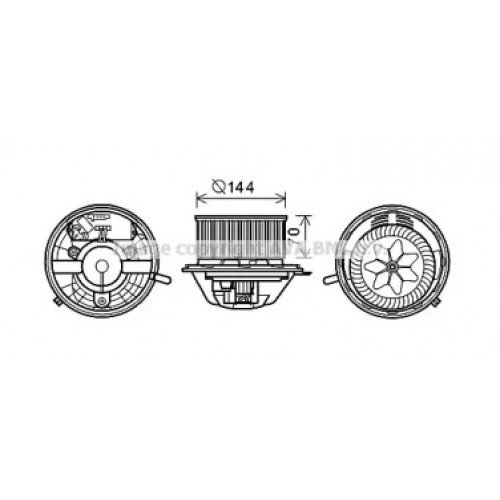 Електродвигун (вентилятор) салону AS00055145 на BMW 3 (E90/E91) 2006-2008