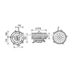 Електродвигун (вентилятор) салону AS00055115 на BMW 7 (E65/E66) 2001-2008