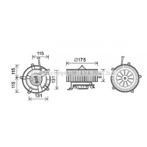 Електродвигун (вентилятор) салону AS00055115 на BMW 7 (E65/E66) 2001-2008