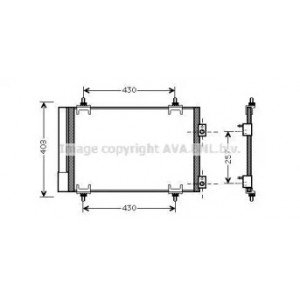 Радиатор кондиционера AS07307974 на CITROEN DS4 2011-2018
