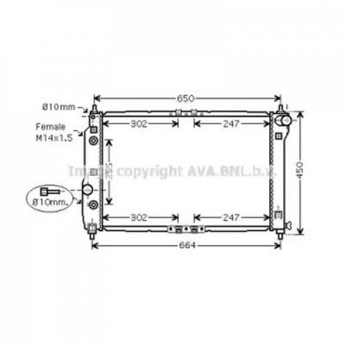 Теплообмінник AS02353676 на CHEVROLET AVEO SDN/HB (T200) 2002-2008