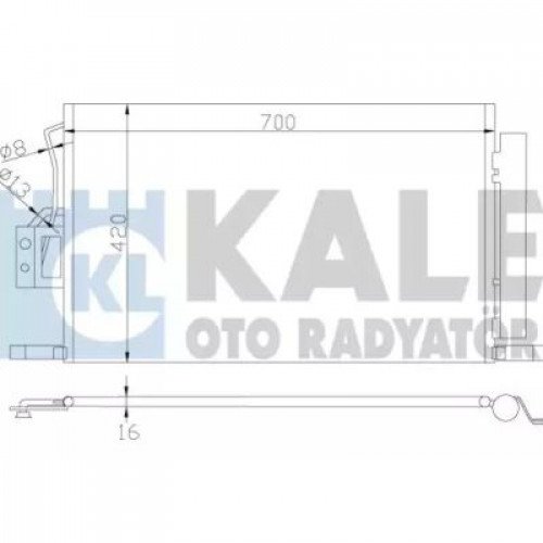 Конденсатор AS03651346 на HYUNDAI SANTA FE II 2009-2012
