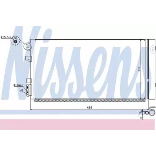 Радиатор кондиционера AS00092152 на RENAULT FLUENCE 2010-2017