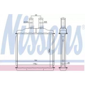 Радиатор печки AS00093139 на CHEVROLET LACETTI 2003-2013