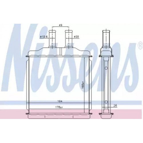 Радиатор печки AS00093139 на CHEVROLET LACETTI 2003-2013