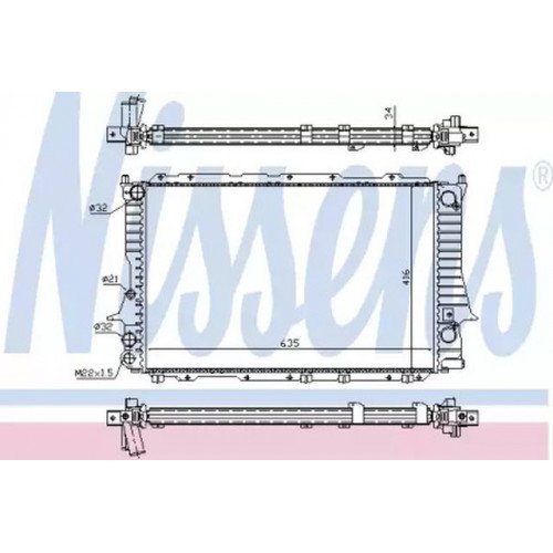 Радиатор охлаждения двигателя AS00092444 на AUDI 100 1991-1994