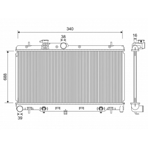 Радіатор охолодження  AS02361443 на SUBARU XV 2012-2017