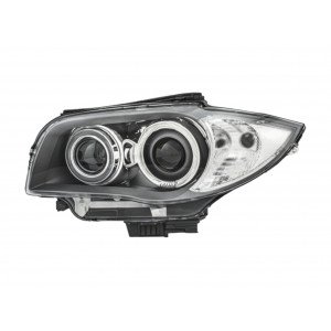 Фара передняя левая (Черный отражатель) bi-xenon AS05219781 на BMW 1 (E81/E87) 2004-2011