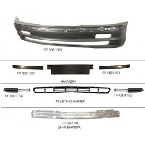Решітка пластикові AS07343021 на BMW 3 (E46) 1998-2001
