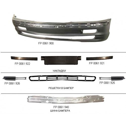 Решітка пластикові AS07343021 на BMW 3 (E46) 1998-2001