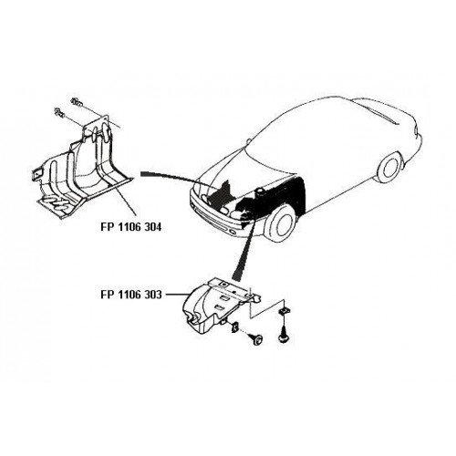 Ремчасть пластиковая AS07343223 на DAEWOO LANOS 1998-2017