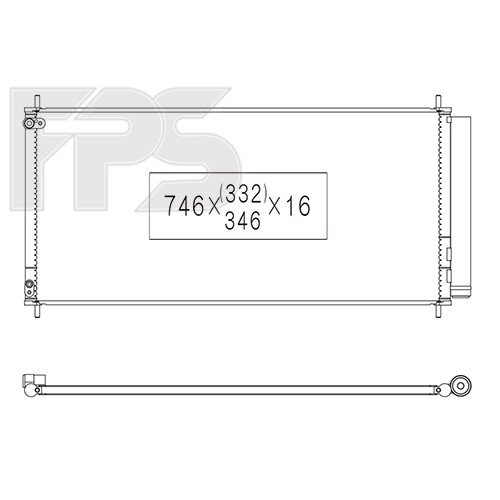 Кондесатор кондиционера AS07343157 на ACURA TLX 2014-2017
