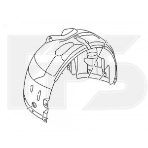 Підкрилок пластиковий AS07343675 на AUDI A3 2017-2020