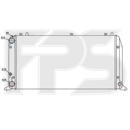 Радіатор охолодження AS07343301 на AUDI 80/90 1986-1991