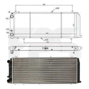 Радиатор охлаждения AS07343322 на AUDI 100 1982-1991