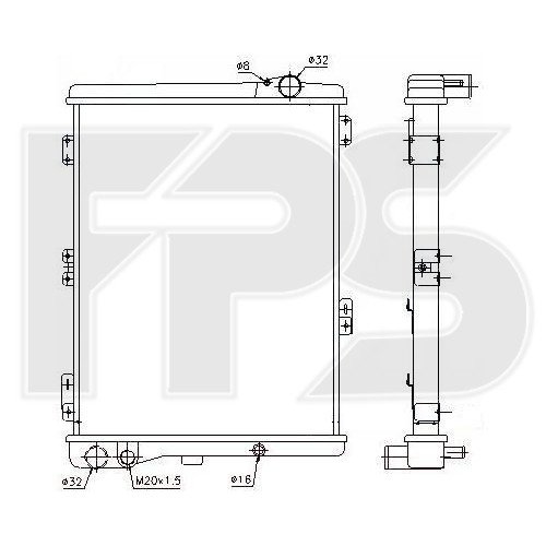 Радиатор охлаждения AS08112438 на AUDI 80/90 1991-1994
