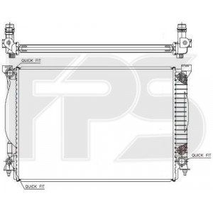 Радиатор охлаждения AS07343326 на AUDI A6 (C5) 2001-2005