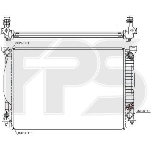 Радіатор охолодження AS07343326 на AUDI A6 (C5) 2001-2005