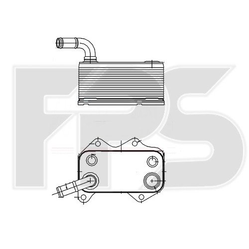 Радиатор маслянный AS07343335 на AUDI A4 (B7) 2005-2008