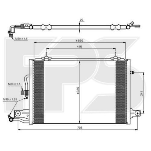 Кондесатор кондиционера AS08116944 на AUDI 100 1991-1994