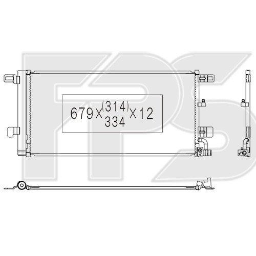 Кондесатор кондиціонера AS07343344 на AUDI A7 (4G8) 2018-