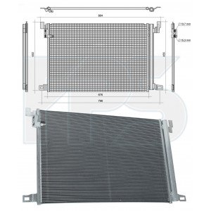 Кондесатор кондиционера AS08118820 на VOLKSWAGEN TOUAREG 2018-