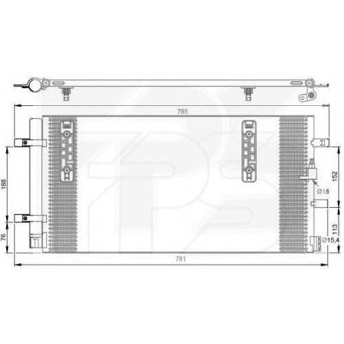 Кондесатор кондиционера AS07343348 на AUDI A4 (B8) 2012-2016