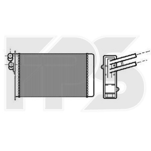 Радіатор печі AS08106928 на AUDI A4 (B5) 1995-2001