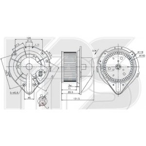 Вентилятор салона AS07343371 на VOLKSWAGEN GOLF II 1983-1991