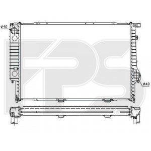 Радиатор охлаждения AS07343756 на BMW 5 (E34) 1988-1997