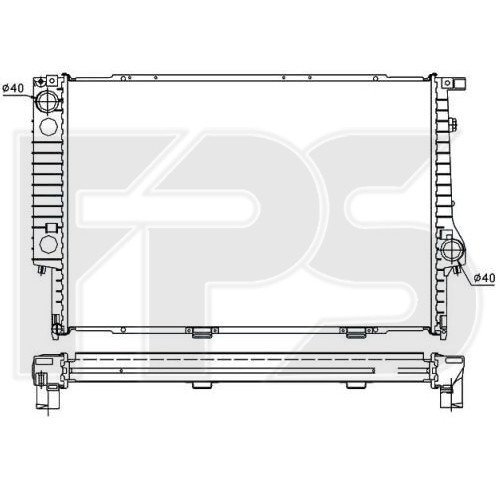 Радиатор охлаждения AS07343756 на BMW 5 (E34) 1988-1997