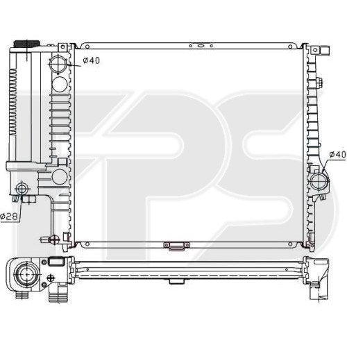 Радиатор охлаждения AS07343757 на BMW 5 (E34) 1988-1997