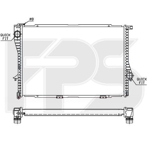 Радиатор охлаждения AS07343763 на BMW 7 (E38) 1994-2002