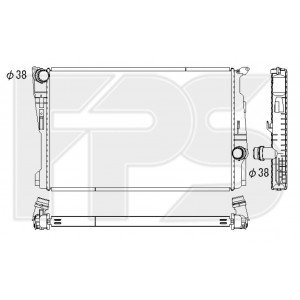 Радиатор охлаждения AS07343772 на BMW X3 (F25) 2014-2017