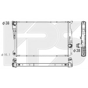 Радіатор охолодження AS07343773 на BMW X4 (F26) 2014-2018