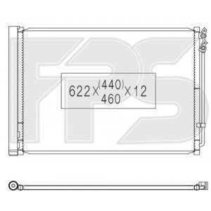 Кондесатор кондиционера AS07343797 на BMW 5 (F10/F11) 2013-2016