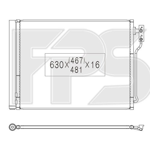 Кондесатор кондиционера AS07343799 на BMW 5 (F10/F11) 2013-2016