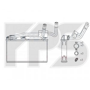Радіатор печі AS07343811 на BMW X6 (F16) 2014-2019