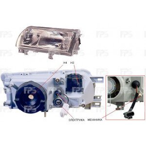 Передня фара AS08116695 на NISSAN PRIMERA (P10) SDN/HB 1991-1996