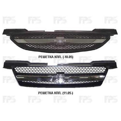Решетка пластиковая AS07344418 на CHEVROLET AVEO SDN/HB (T200) 2002-2008