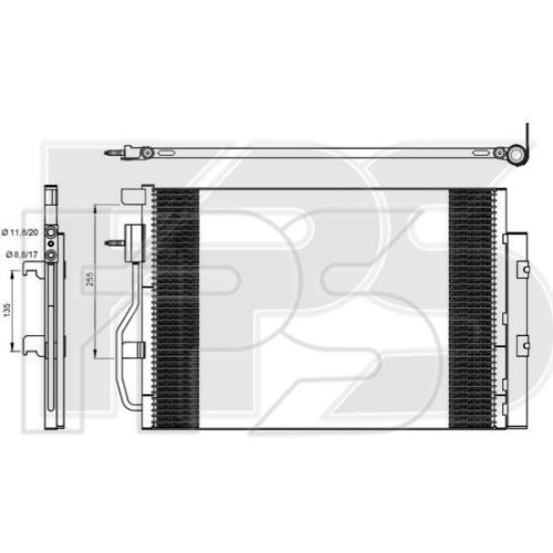 Кондесатор кондиціонера AS08118943 на CHEVROLET SONIC (T300) 2011-2016