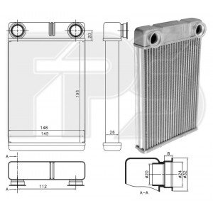Радіатор печі AS07344401 на CHEVROLET TRAX 2013-2016