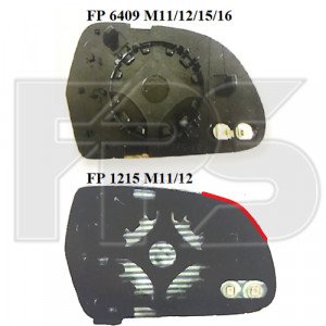 Вкладиш дзеркала AS08122505 на AUDI A3 / S3 2003-2012