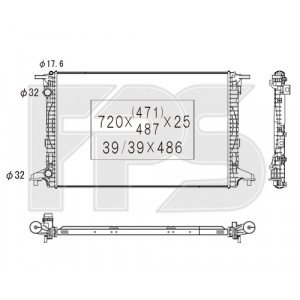 Радіатор охолодження AS08141287 на VOLKSWAGEN TOUAREG 2018-