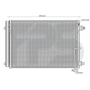Кондесатор кондиціонера AS08122731 на AUDI A8 (D4) 2010-2017