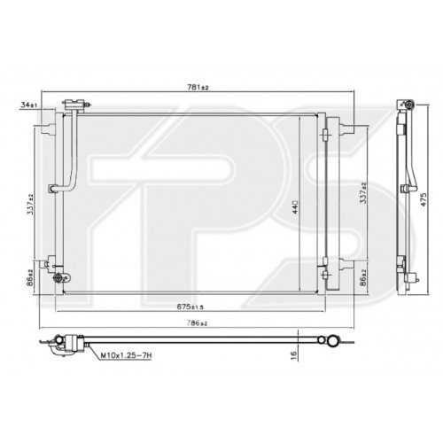 Кондесатор кондиціонера AS08122735 на AUDI A8 (D4) 2010-2017